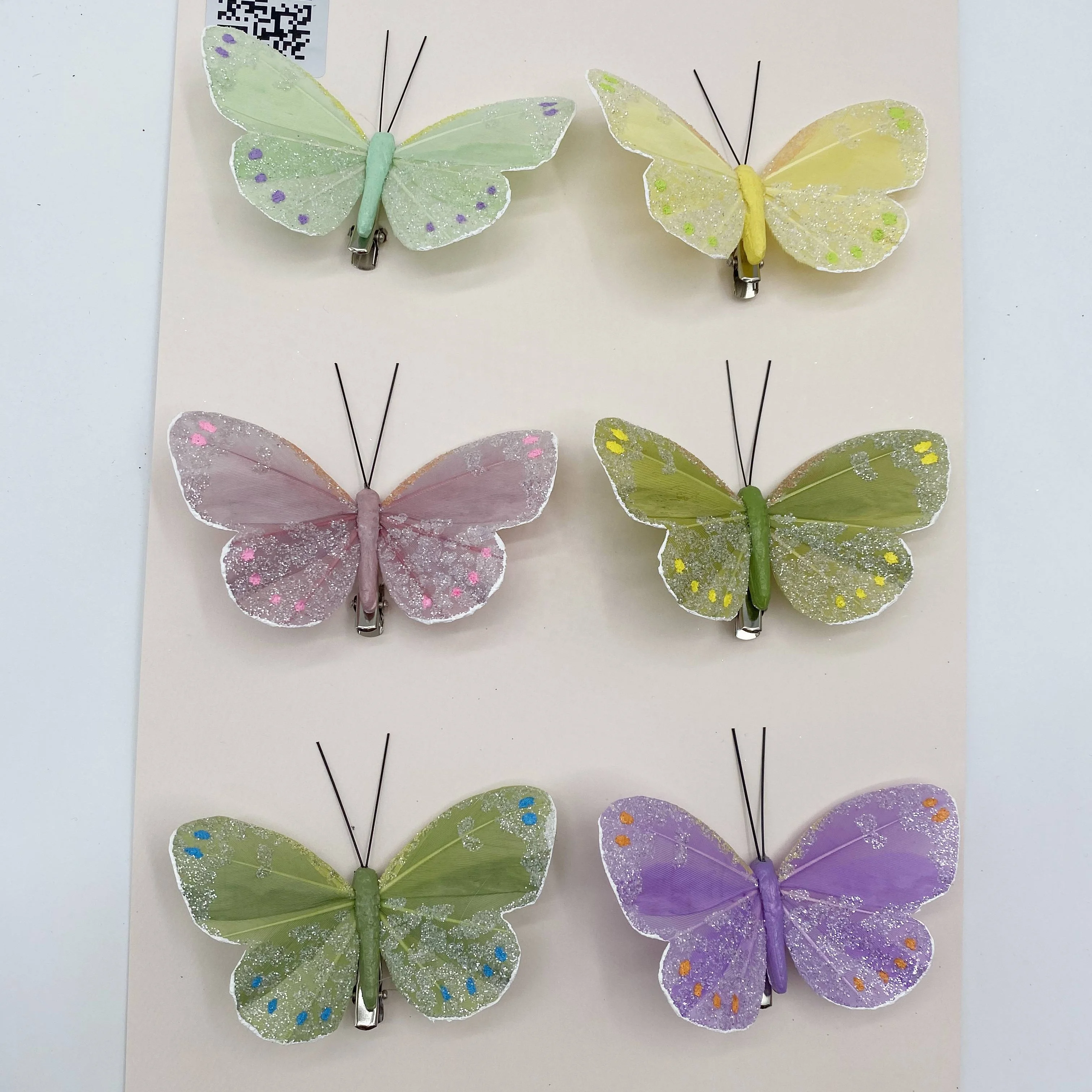 8cm butterfly for Christmas decoration artificial butterflies artificial multi colors feather small butterfly