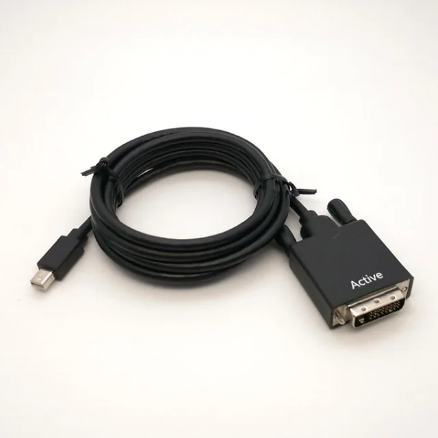 2 м черный мини DisplayPort 1 штекер к DVI-D двойное соединение 24 + pin