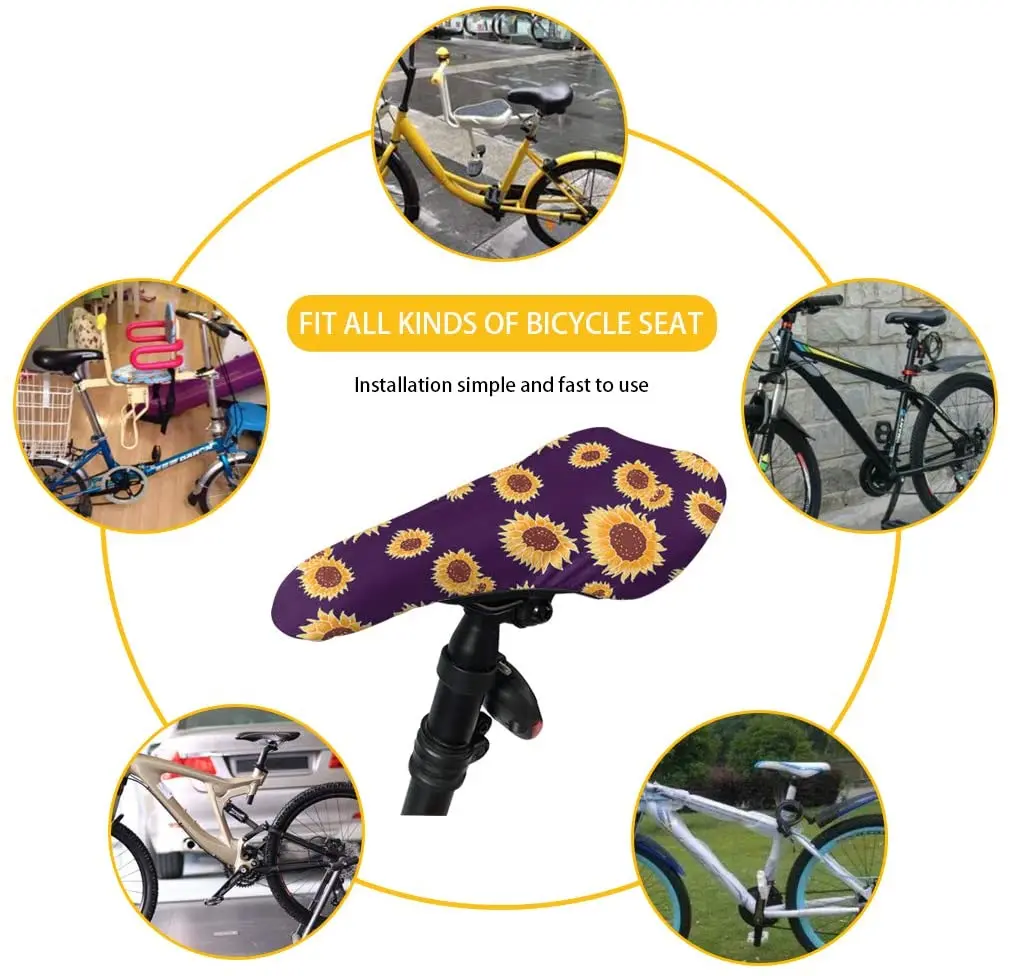 Promotional Outdoor Travel Recycled Waterproof Bike Seat Cover Bicycle Saddle Rain Dust Cover, Protective Water Resistant Shield