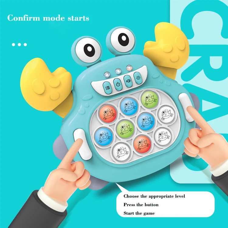 Fashion Fast Push Bubble Game Kids Educational Quick Push Crab Toys Puzzle Game Toys