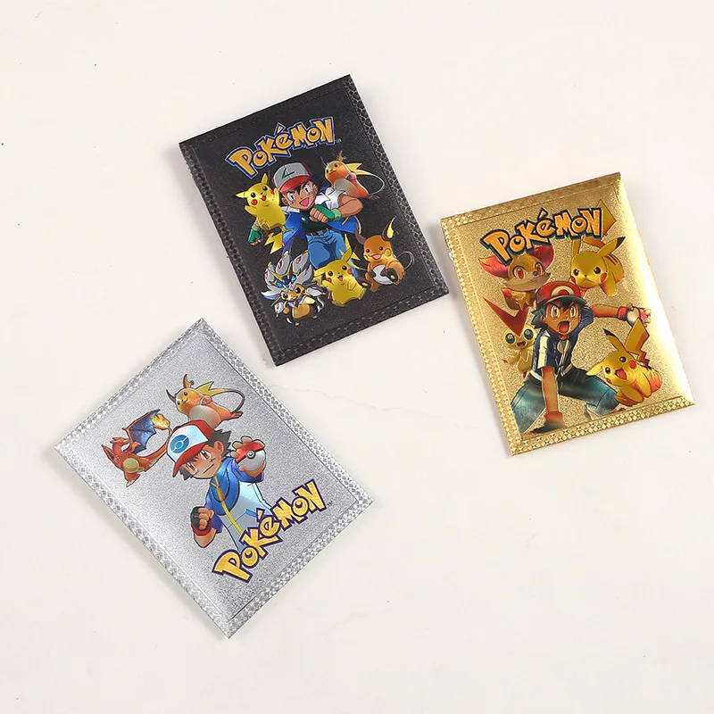 Wholesale Pokemoned cards games Poke-mon gold foil cards 10 pet sprite card cartas pokmon original