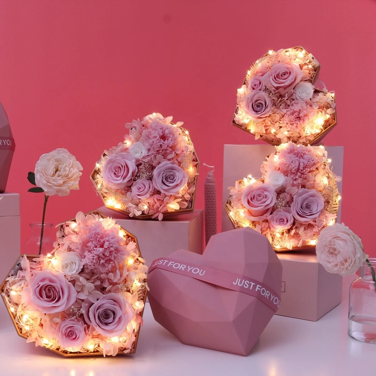 Hot Selling Wholesale hot sales decoration flower died eternal forever carnation preserved roses for Mothers day gift