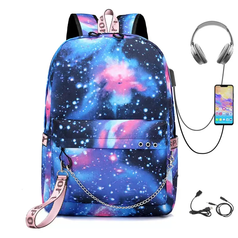 Wholesale College Bag Casual Travel Teen Girls Boys Backpack School Bags For Teens Girls Backpack Galaxy Wholesale