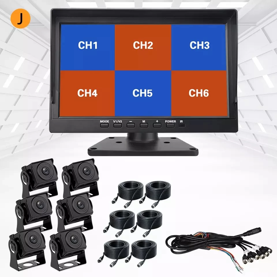 Driver Behavior Fatigue Detection Sensor Adas Dvr Bsd Logistic Blind Spot Camera 6 Way Dash Cam Cctv Trailer 360 Degree System