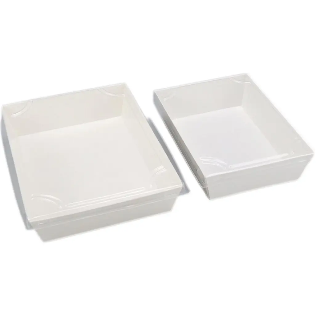 Wholesale Disposable Custom Dessert Boxes Swiss Roll Cake Slice Baking Boxes with Clear Lid Sandwich Box Packaging
