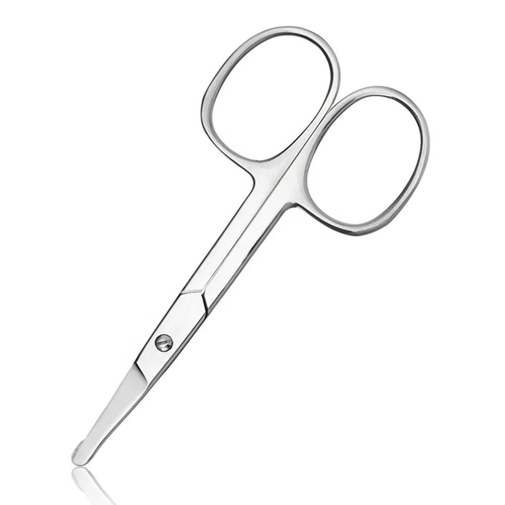 Manicure Safety Scissor With Round Tip Full Steel Baby Nail Scissor With PVC Pouch Professional Supplies