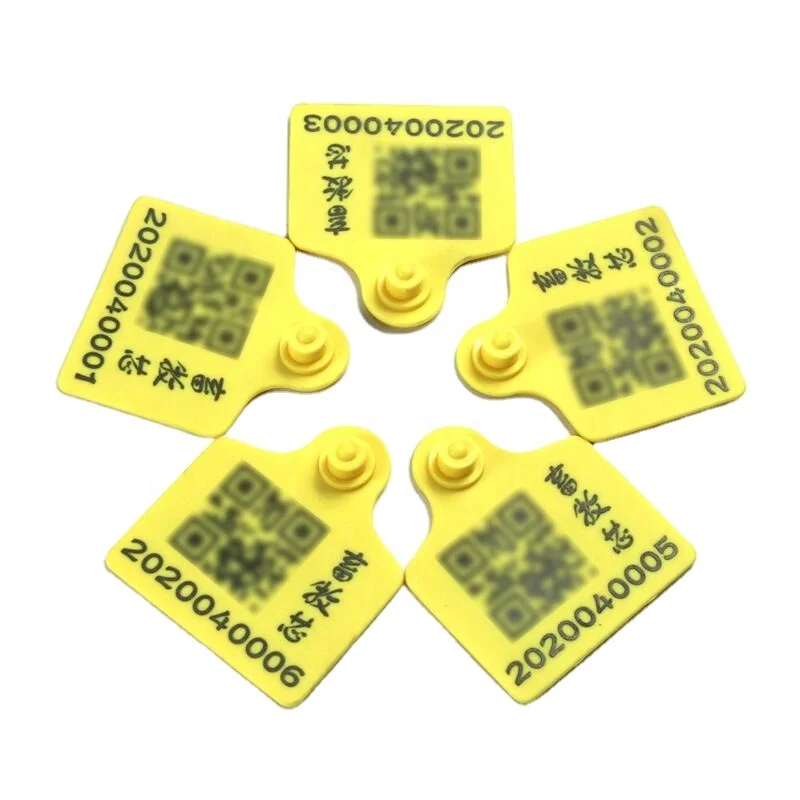 UHF 915MHZ RFID животная Ушная бирка для крупного рогатого скота с лазерным