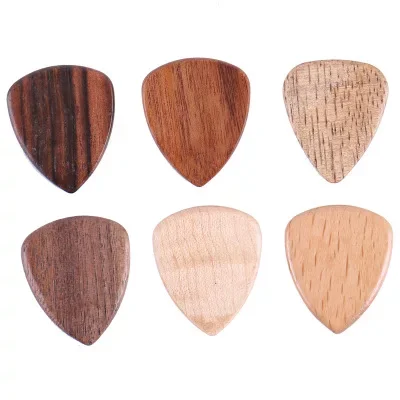 
Factory Direct Customized Rectangular Stylish Guitar / bass / ukuleli plucking solid wood pick can be sculpture LOGO 