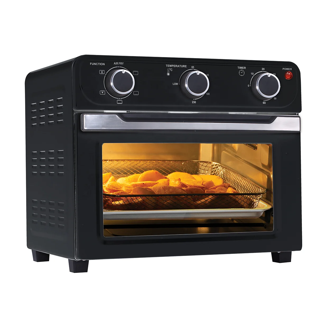 28L mechanical knob three layer multifunctional electric toaster cooker air fryer oven oil free
