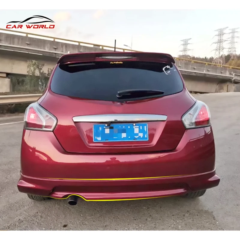 Car Body Kits for nissan tiida 2012 2013 2014 Front Lip Side Skirt ABS Material Rear Diffuser Lip One Exhaust Tip Exterior Parts