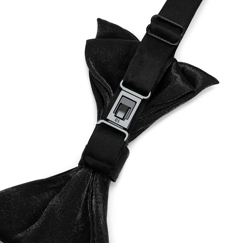 Adjustable Bowknot Classic Butterfly Cravat Adult Double Tie Business Gift Wedding Black Bow Tie