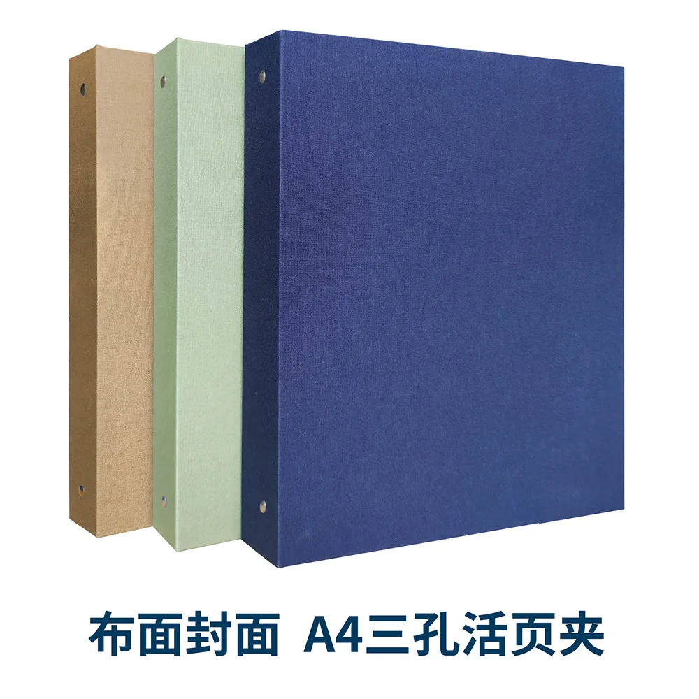 Custom logo Linen cover three-hole binder as test sheet and music folder office folder