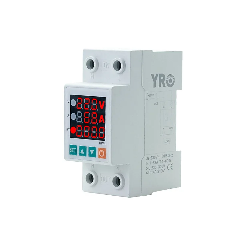 Manufacturers direct supply digital display self-duplex YRVP-6 protector can be adjusted over the undervoltage current limit met