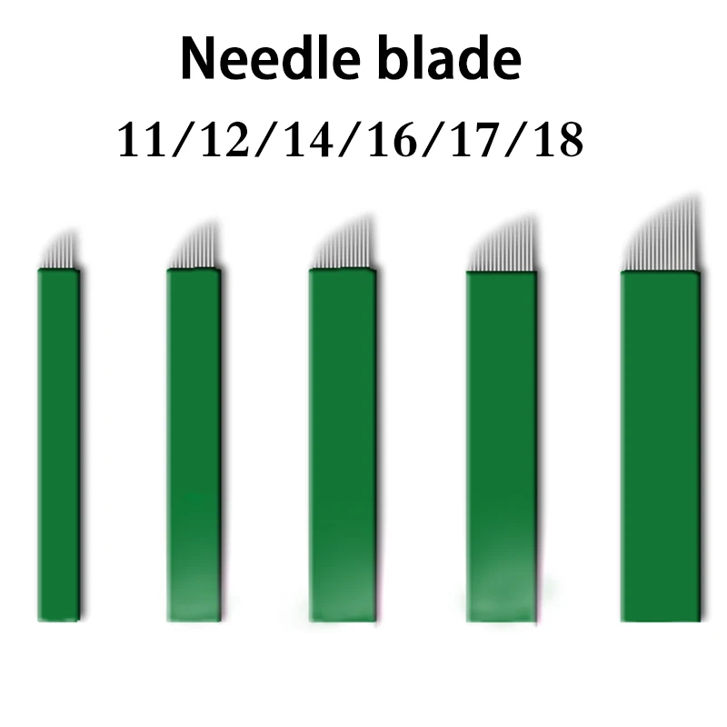 Nano Blades Lamina Microblading Needles 0.18mm Permanent Makeup Tattoo Needle 7 9 12 14 18 Flex for Manual Eyebrow Pen