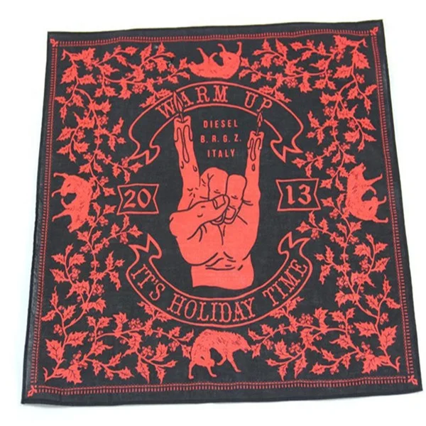 High Quality Limited Custom Design Print Cotton Square Bandana