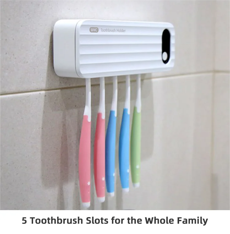 Hot Selling Rechargeable Toothbrush Storage Sterilizer Box UVC Light Toothbrush Sanitizer Holder  smart toothbrush sterilizer