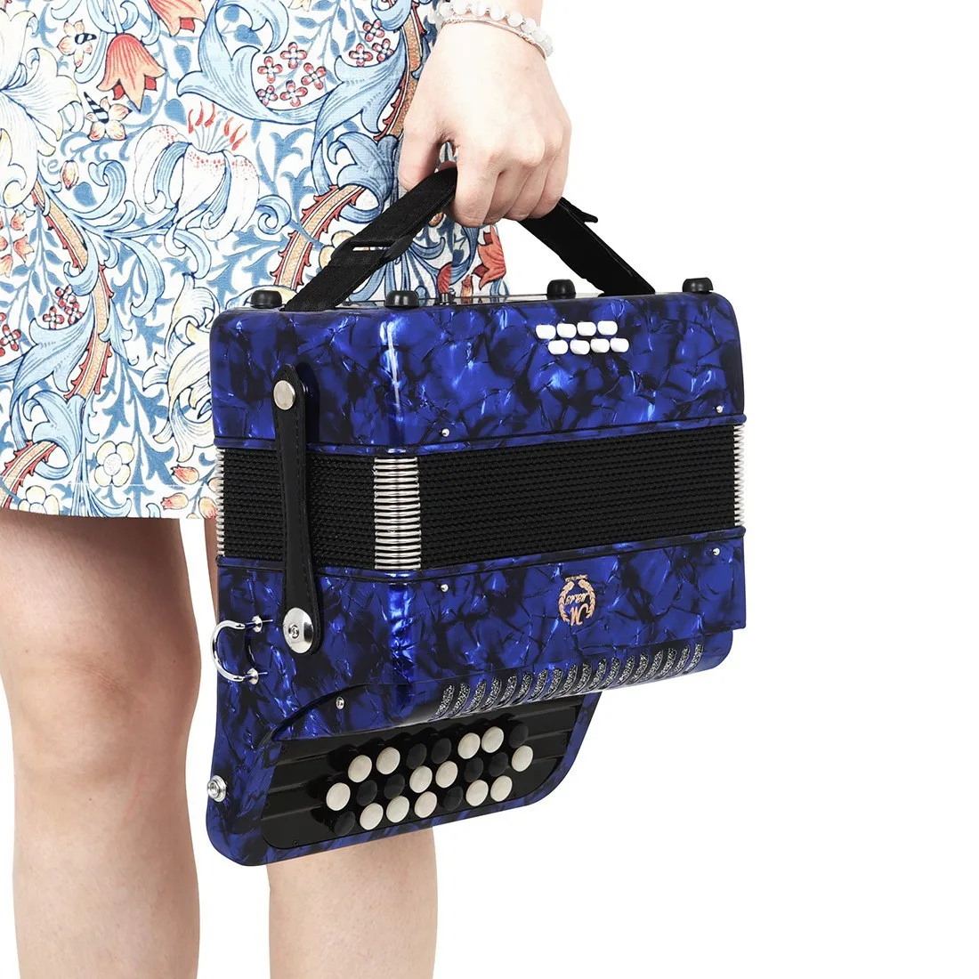 Meibeite 22 key 8 bass Bayan accordion button style accordion student adult performance keyboard instrument qin