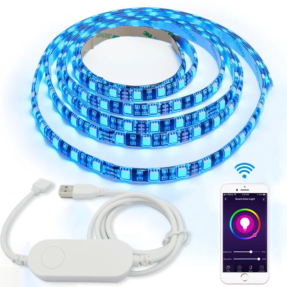 WIFI LED Lumieres Smart Controller Light Strip LED Kit 5050 LED Lights,TUYA or Ewelink elephantroyal simatop for anker neo