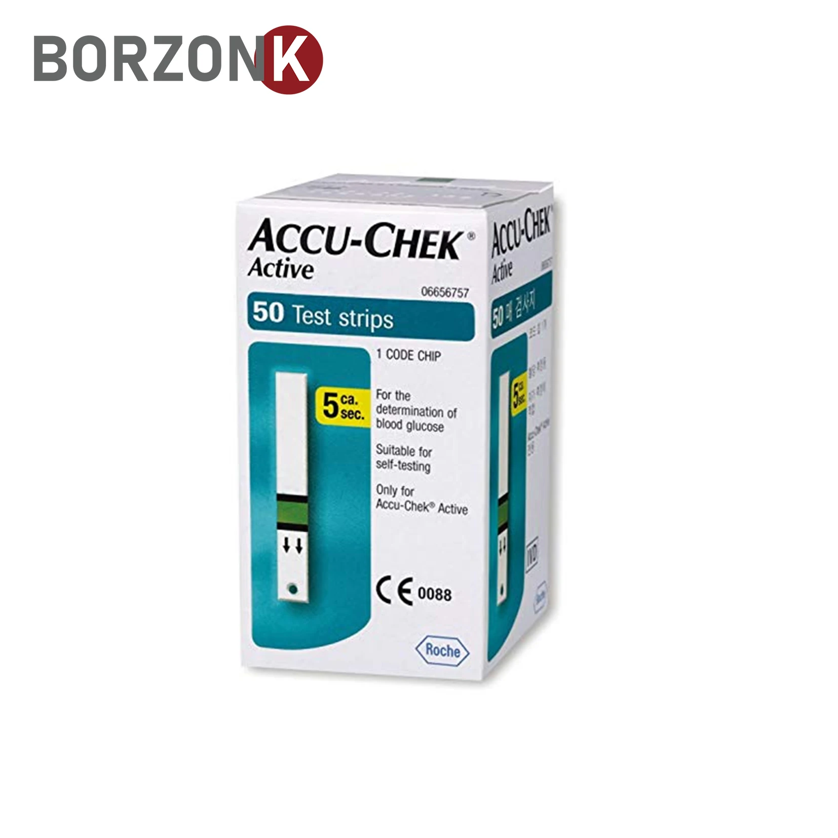 Accu chek active blood glucosemeter test strips
