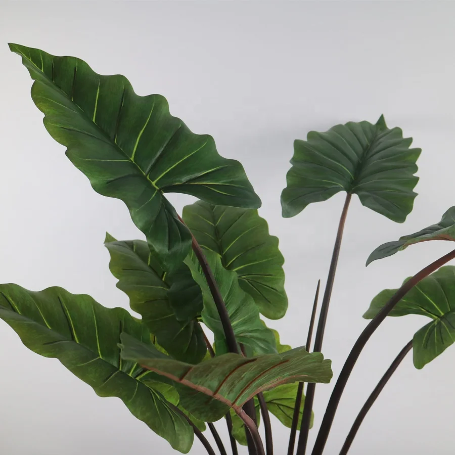 High quality artificial colocasia esculenta plant plastic taro plant