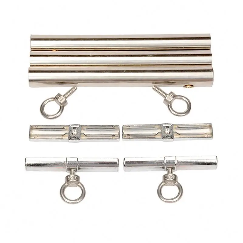 New York Erotic Toy sm Metal Spreader Bar With 4 Cuffs neck collar bdsm restraint bondage Adult  sex Slave bondage kit sex toys