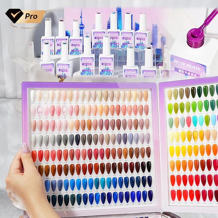 R S Nail Good Quality 640 Gel Polish Varnish Semi Permanent Nail 15ml Uv Gel Easy Application Nail Art Popular Italy Gel Polish