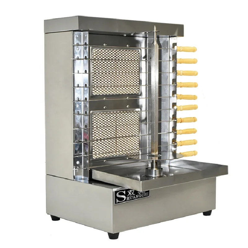 Коммерческая газовая шаурма машина сжиженный газ doner kebab автоматическая вращающаяся индейка курица Кебаб Гриль