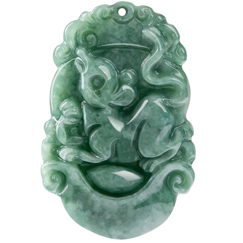 Trendy Chinese Elements Zodiac Jade Necklace Unisex Link Wedding Party Anniversary Engagement Christian Ceremonies Great Gift