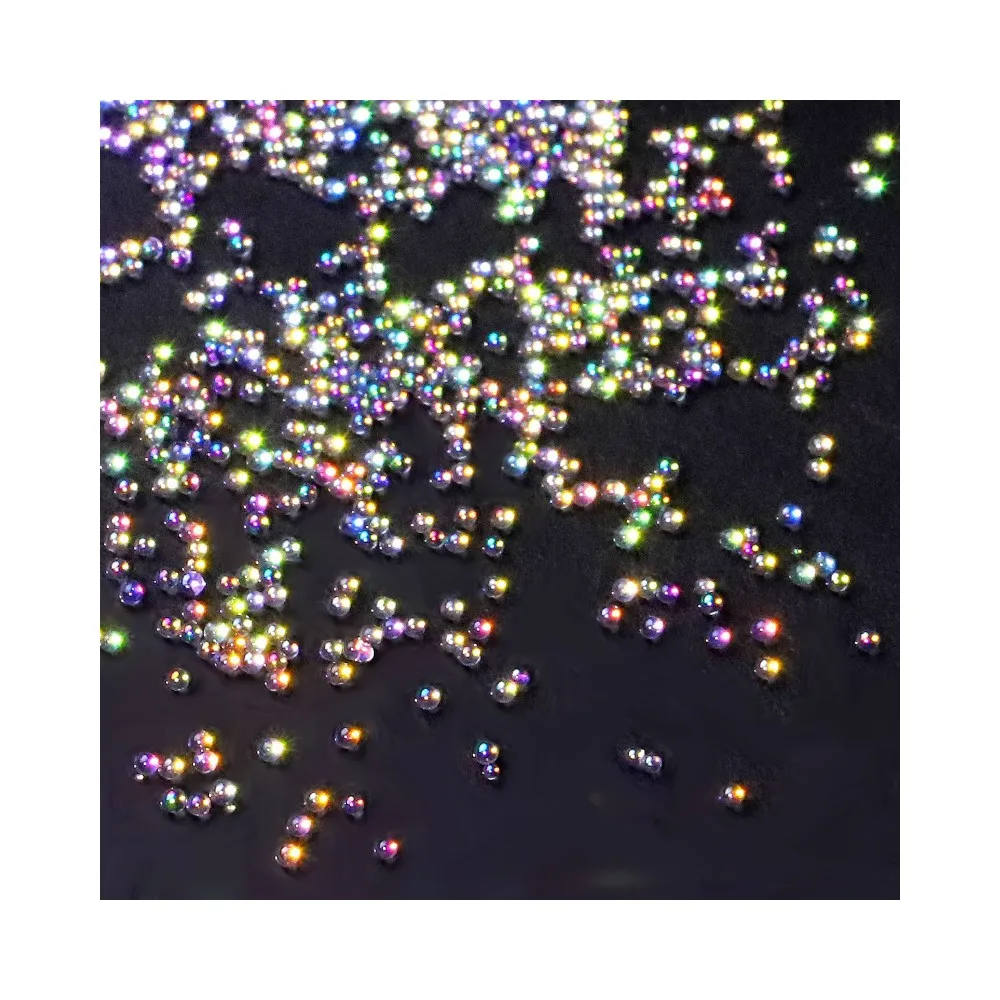 Hot Mermaid Caviar Beads Glass Balls Reflective Micro Bead for Nail Decorations DIY Charms AB Color Nail Art Accessories