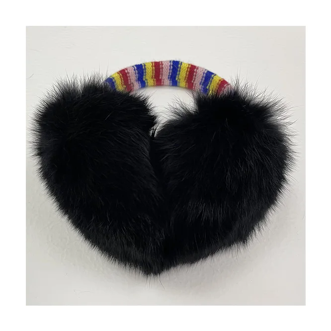 Высококачественные долговечные черные удобные теплые плюшевые милые наушники