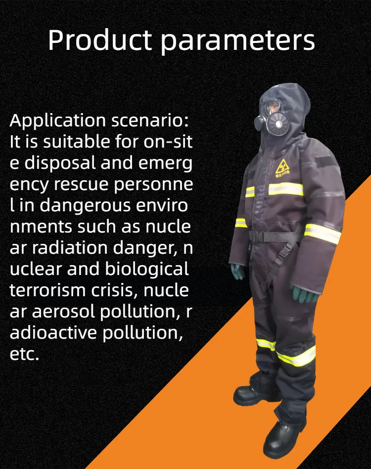 Chemical Resistant Clothing Nuclear Radiation Protection Anti-Static and Waterproof Feature for Chemical Suits