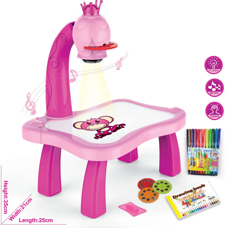 
Projector Painting Machine Magnetism Tablet Drawing Board For Kids 
