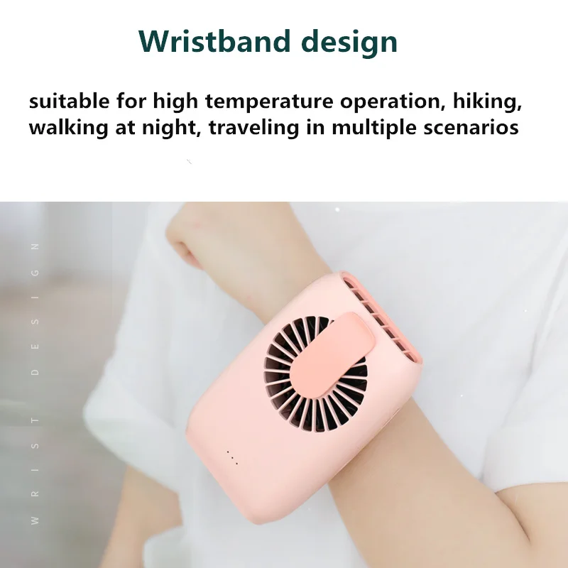 Factory Wholesale 2020 USB Mini Fan 2000mAh Rechargeable Portable Hanging Neck Waist Air Cooler Cooling Fan For Summer
