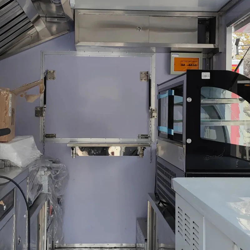 Wholesale hot dog truck new food truck outdoor small food trailer mobile ice cream cart with kitchen equipment