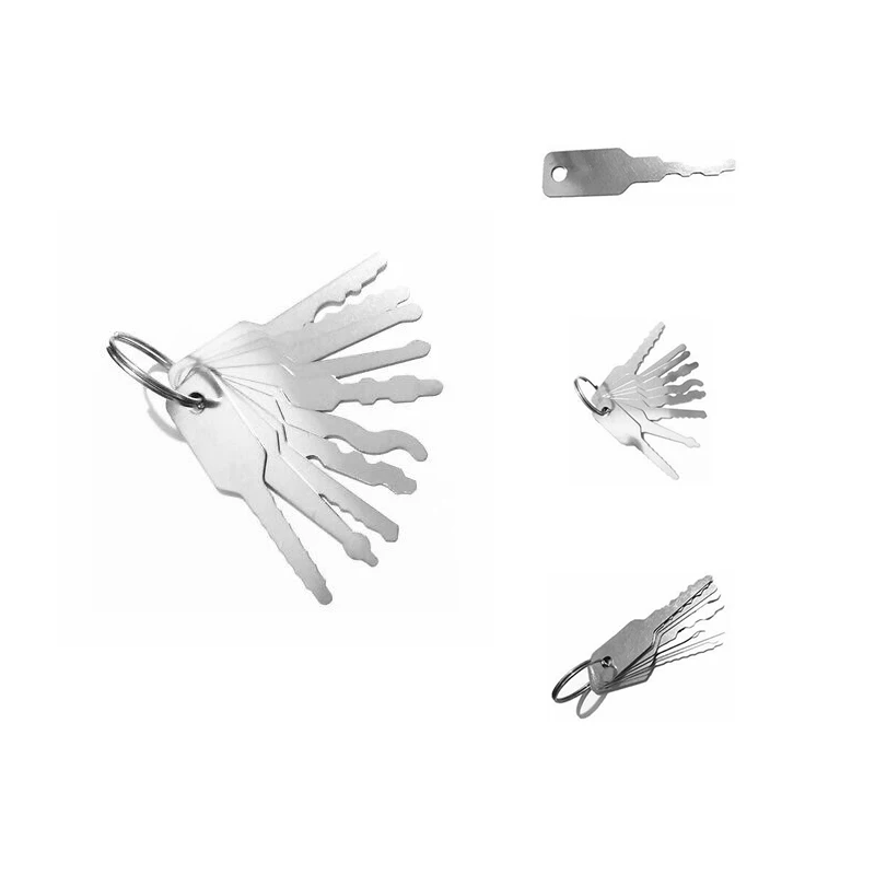10pc Stainless Steel Dual Sided Jiggler Car Auto Lock Out Emergency Kit ,Access Door Unlock door open Keys Tool