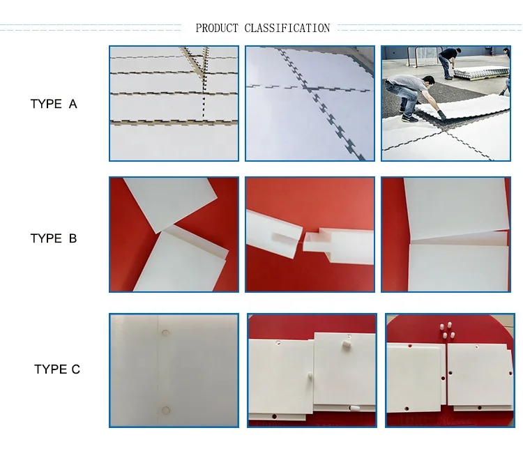 Custom size self lubricating synthetic ice skating rinks uhmwpe synthetic ice