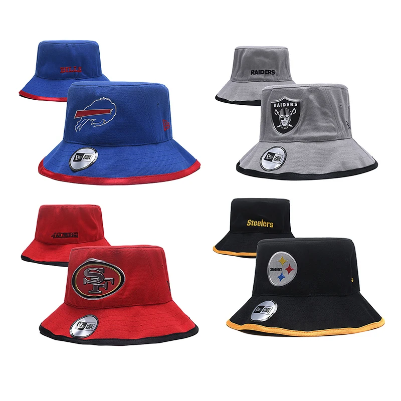 Ready to ship American basketball football team bucket hat caps for teams