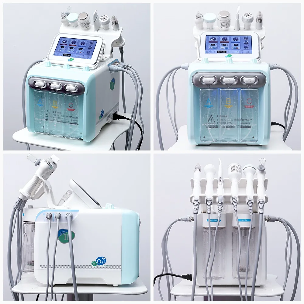 6in1 H2O2 small bubble water Oxygen Aqua Facial Machine for skin rejuvenation