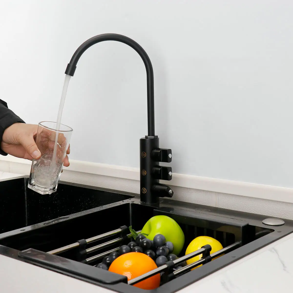 Лидер продаж 3 в 1 сверкающие кухонные краны фильтр для холодной воды кран газированной