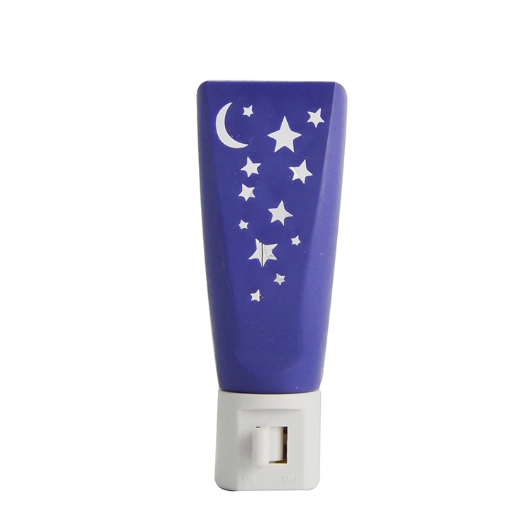 Over 15years experience AC Plug 110 220v Moon and star shape On Off Manual Switch Wall Plug night light for kids