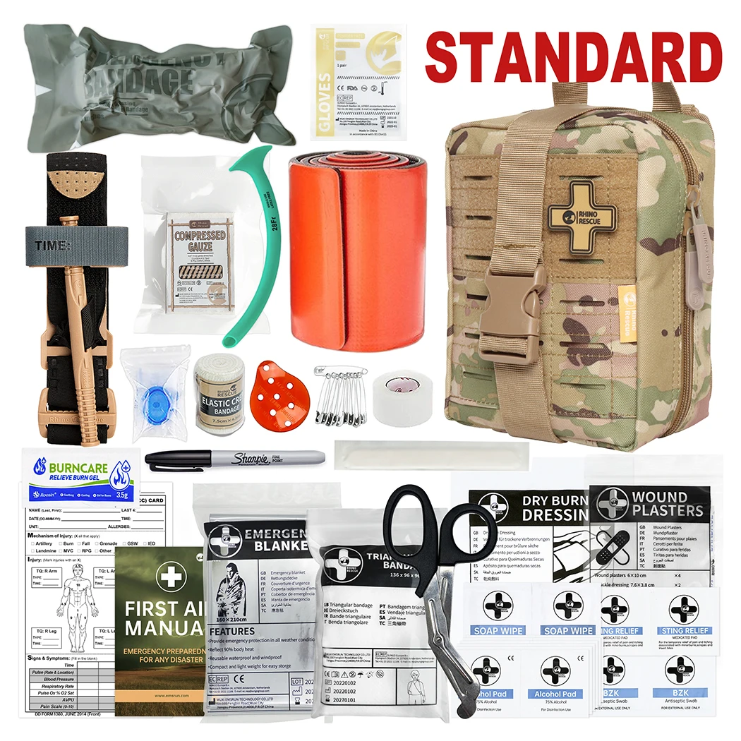 Tactical Molle Rip Away Emt First Aid IFAK-Bag Pouch Medical Empty Bag Pouch RHINO Camouflage Black Red Green grey