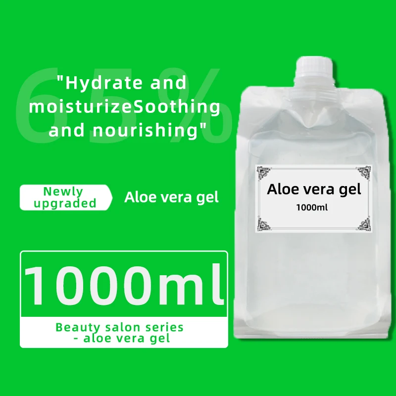 Factory production 100% Organic Private Label Wholesale Pure Aloe Vera Gel 1000 ML Natural