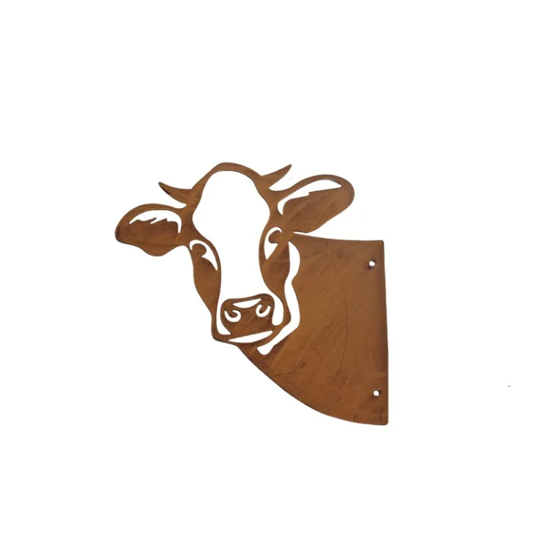 Metal rusted iron art garden decoration plug-in outdoor wholesale