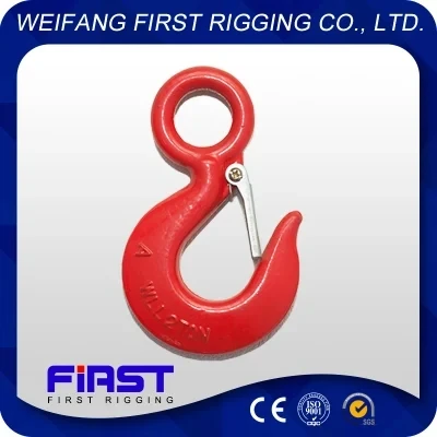 Forged Carbon Steel of 320A Us Type Eye Hoist Hook with Latch