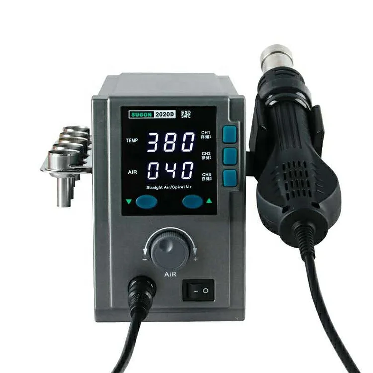 SUGON 2020D 700 Вт горячий воздух паяльная станция с тепловой смены канала, без свинца Тепловая пушка паяльная станция