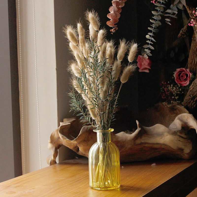 High quality Dried Flowers Rabbit Tail Grass Bouquets  Decorative Flowers & Wreaths Long Lasting 60 Sticks / Bunch