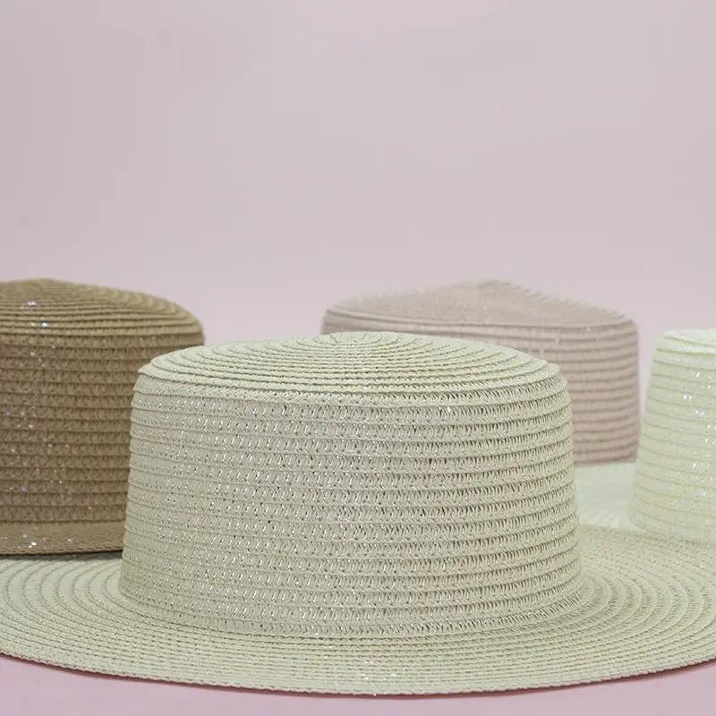 Factory Direct Sale Solid Color Straw Hats Customized Blank High Quality Straw Beach Hat Spring Summer Straw Hats For Outdoor