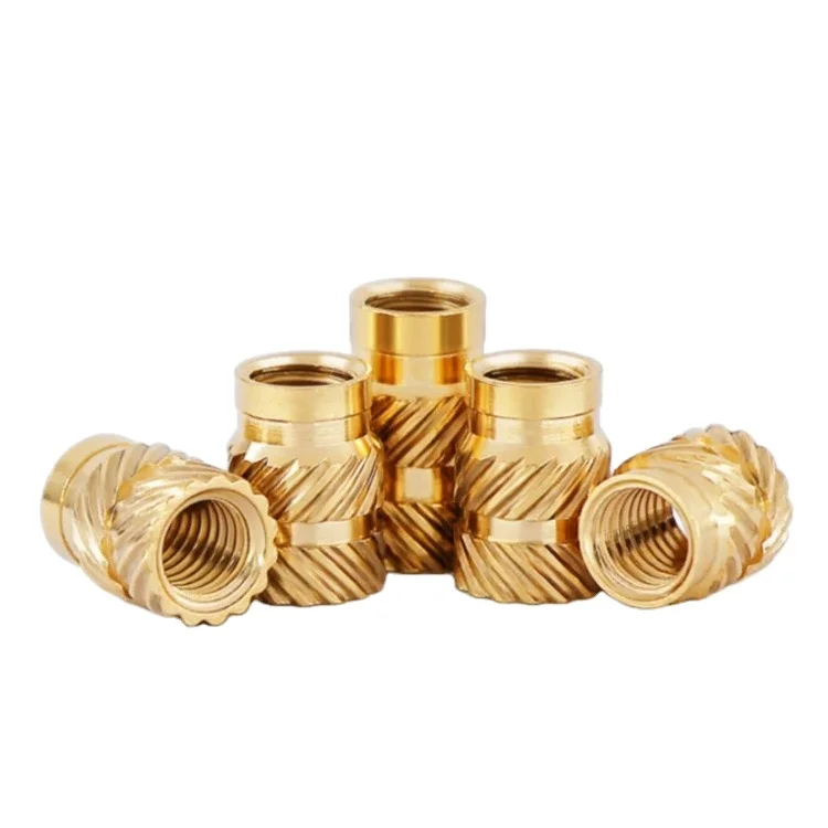 Wholesale Professional Manufacture CNC Brass Inserts Recessed Nuts with Gold Plating for Healthcare Application