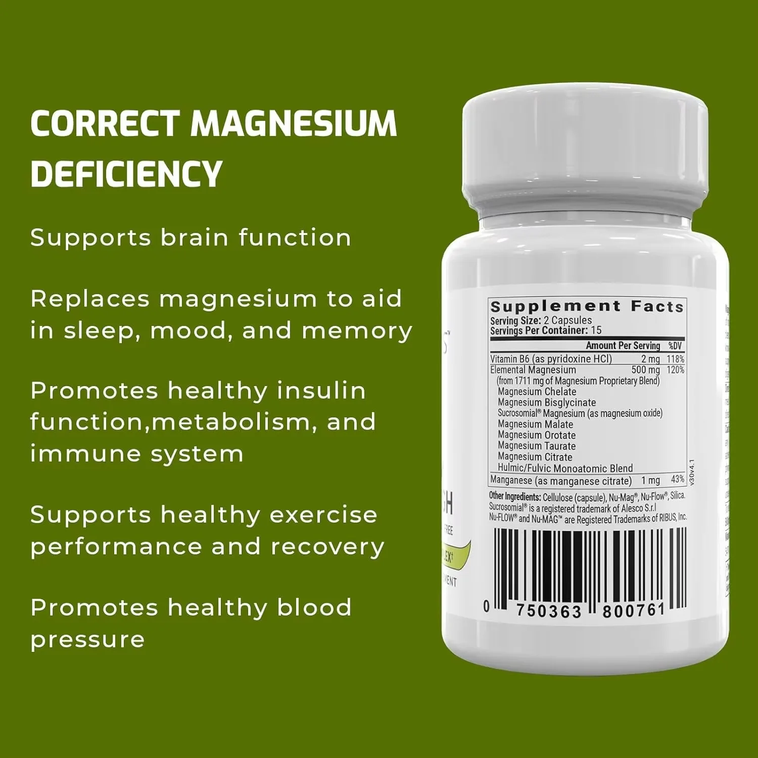 dietary supplements Natural Sleep and Brain Supplement Magnesium L-Threonate Capsules