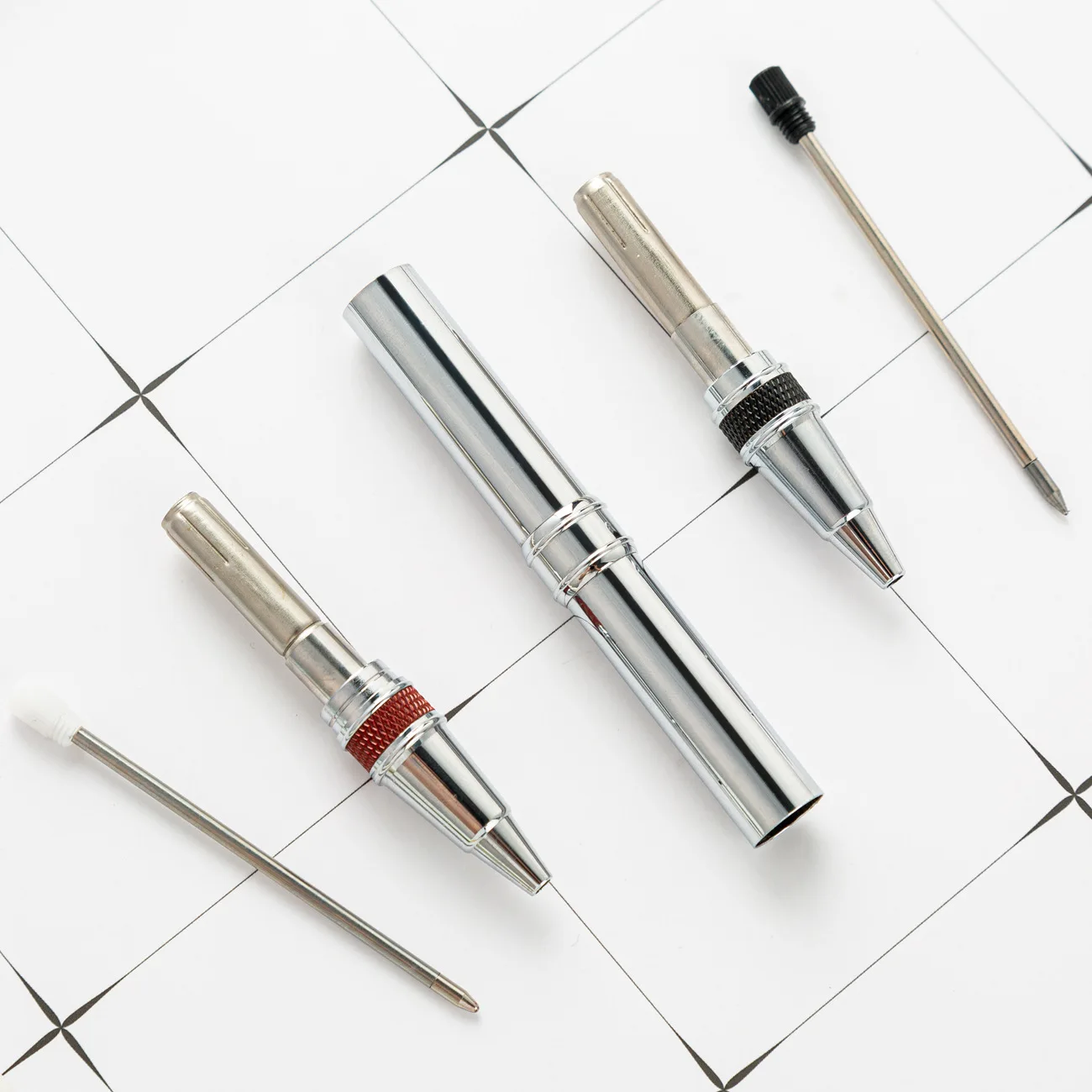 2023 New Design Innovative Two Head Ballpoint Pens With Logo Customized Metal Gift Ball